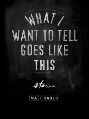 cover image of What I Want to Tell Goes Like This
